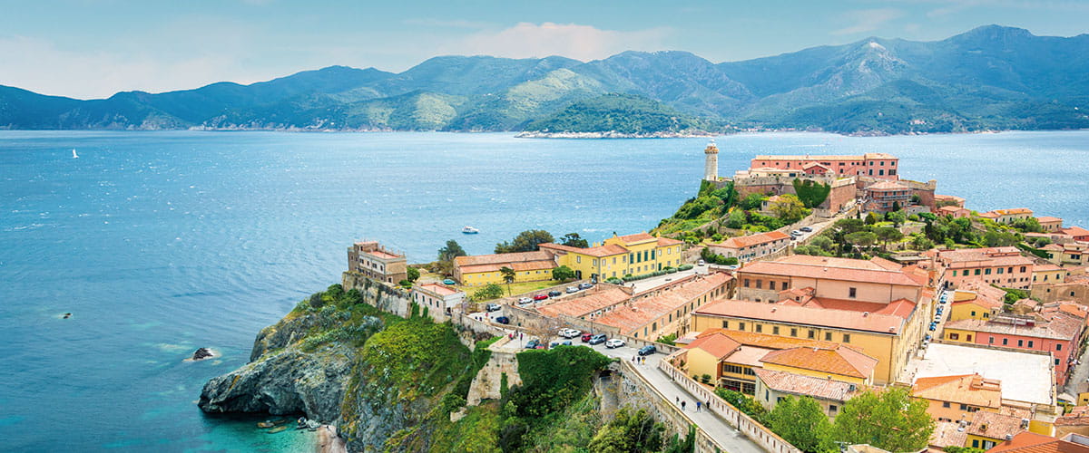 Panoramic view of Portoferraio, Elba Island